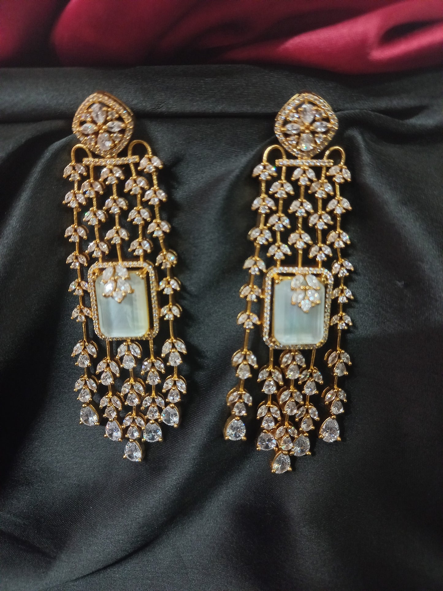 Moissanite Doublet Stone Earrings