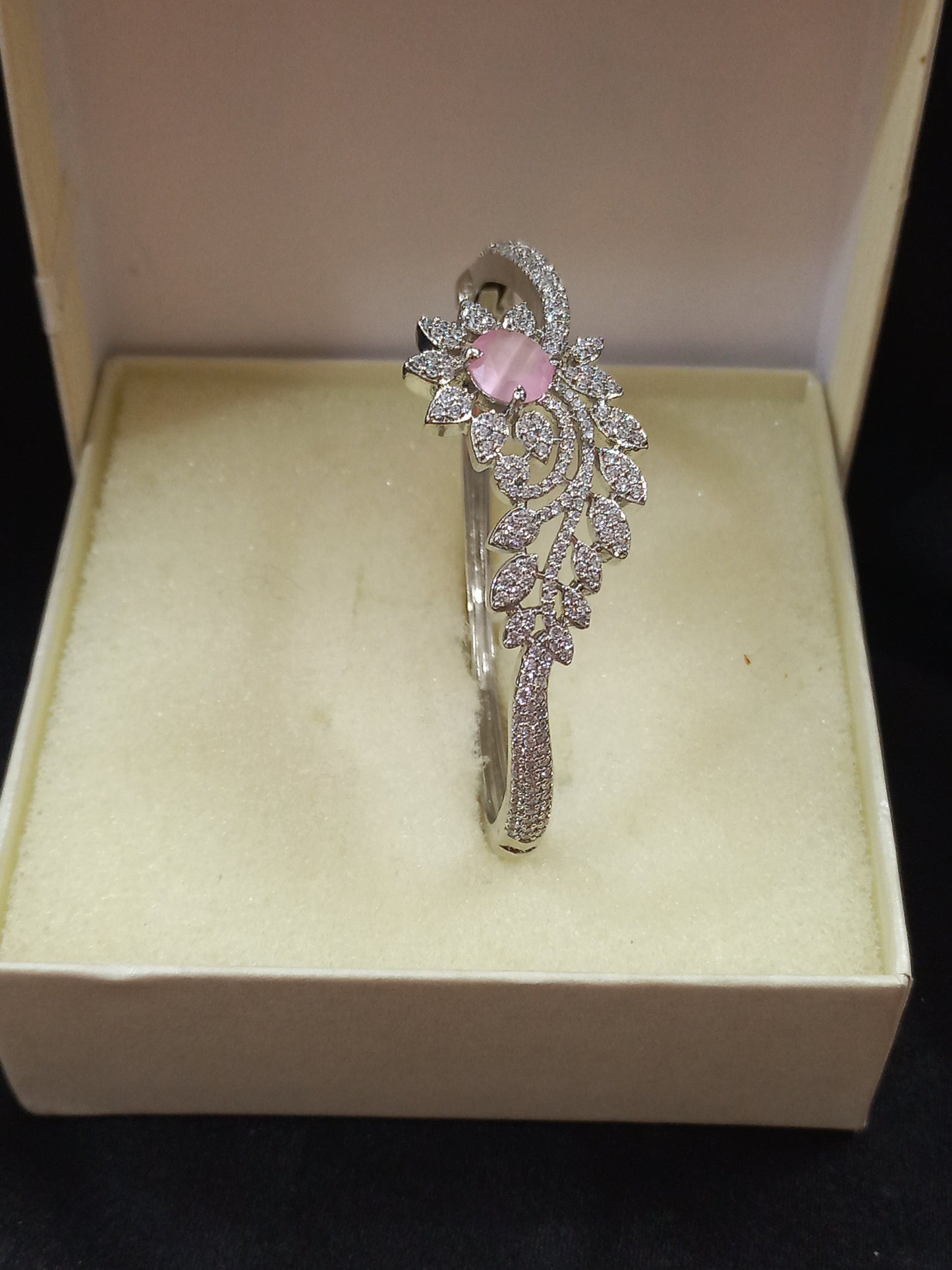 Flower Design American Diamond Bracelet