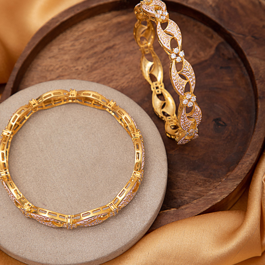 Pink Meenakari Bangle