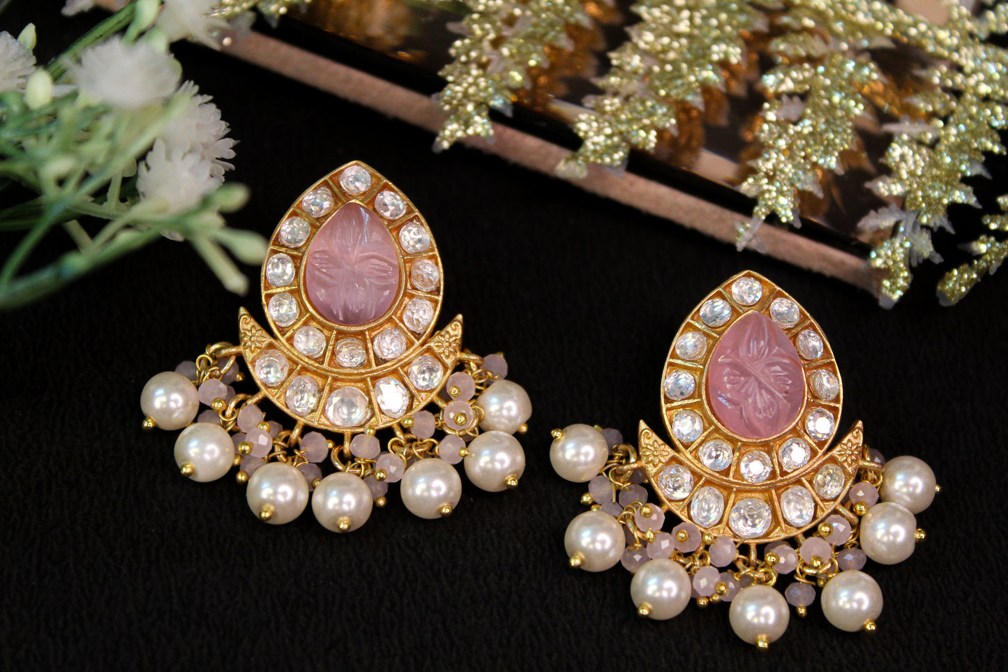 Sania Pearl with Kundan Stud