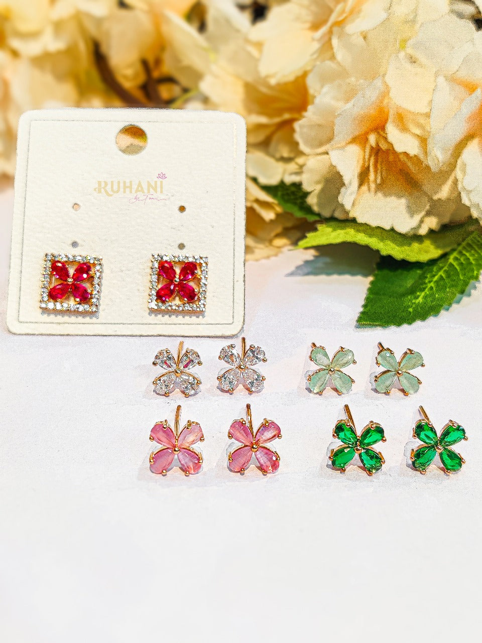 Geeta AD Changeable Earrings