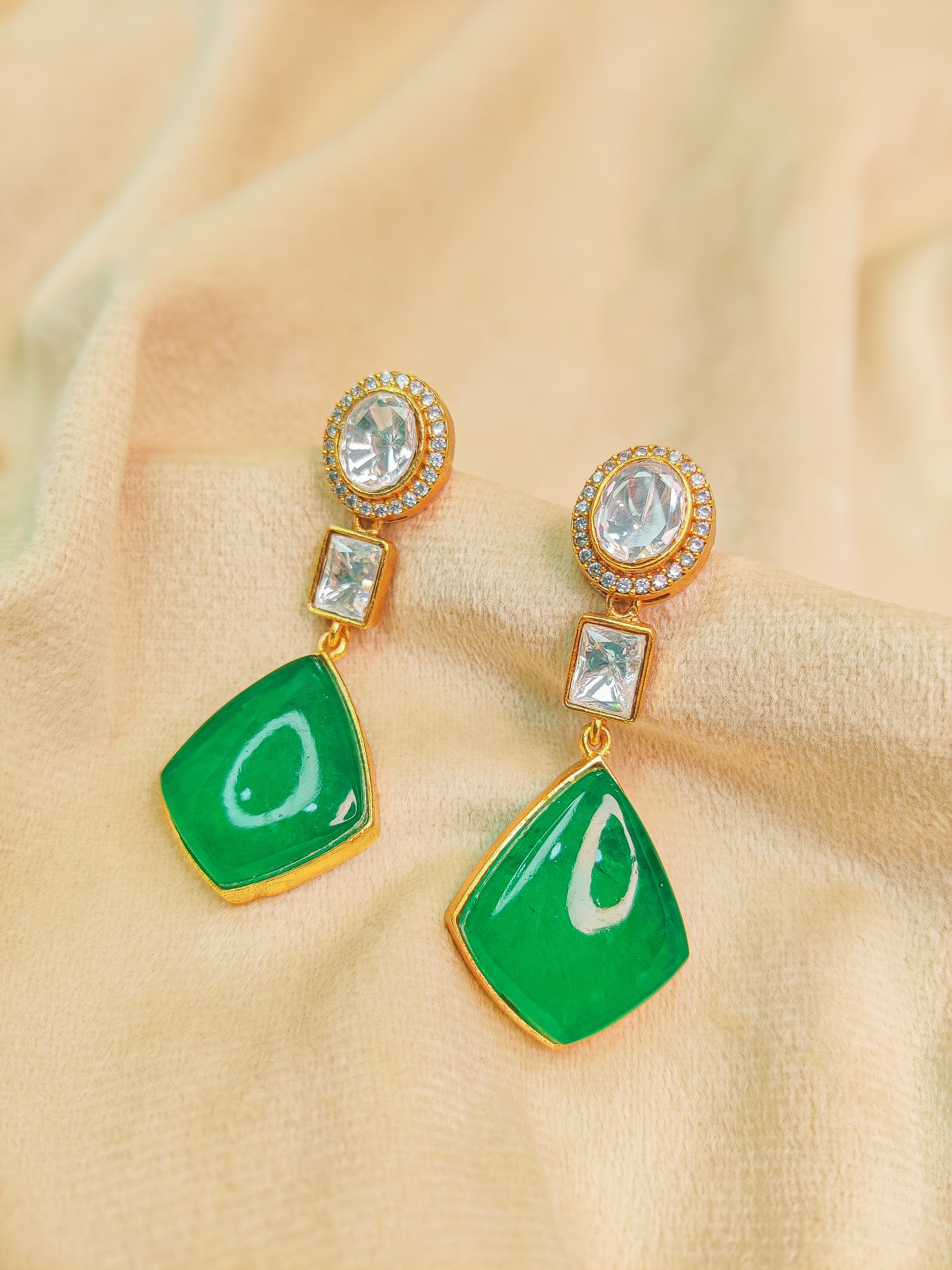 Doublet with Polki Earrings