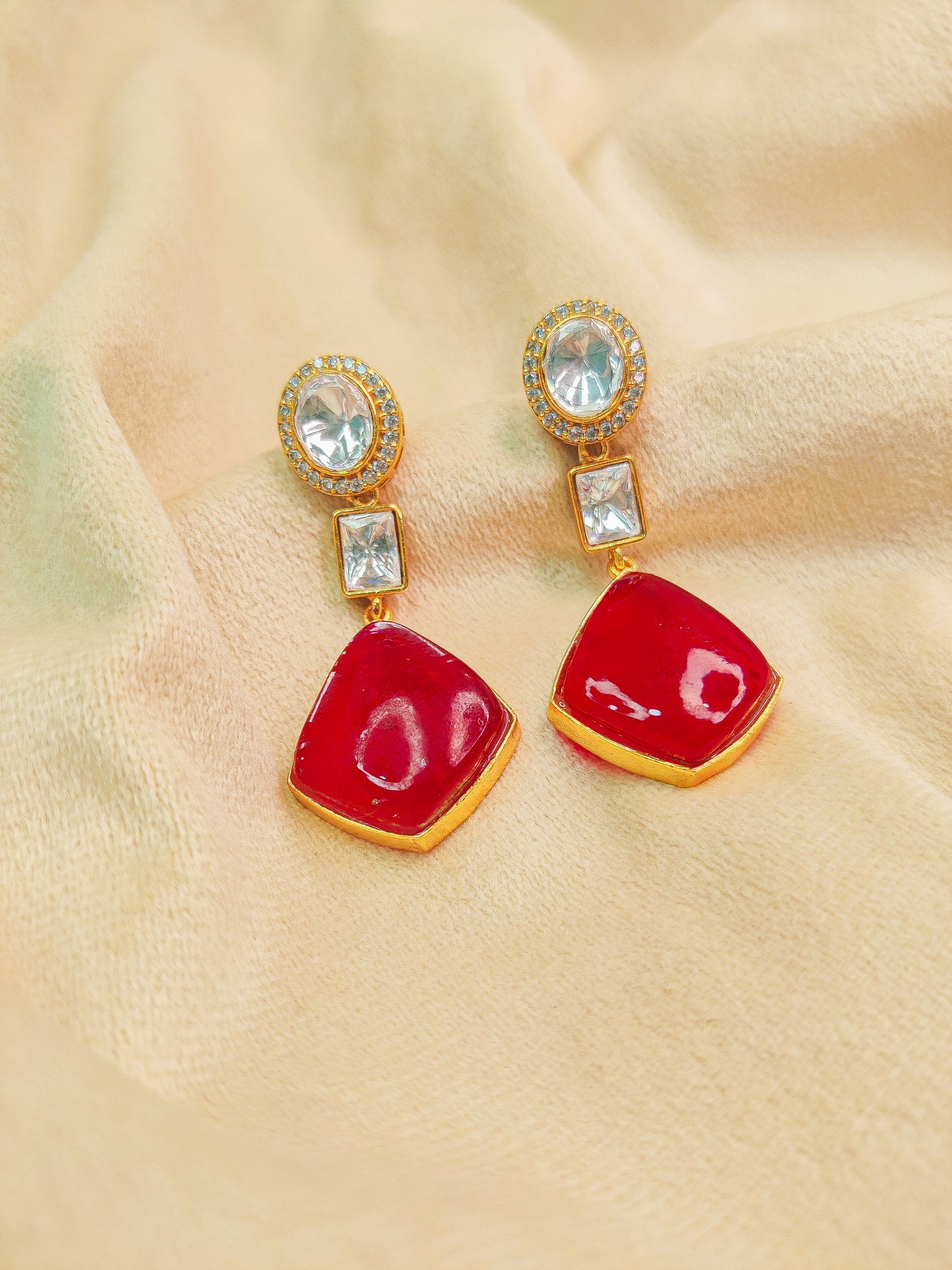Doublet with Polki Earrings