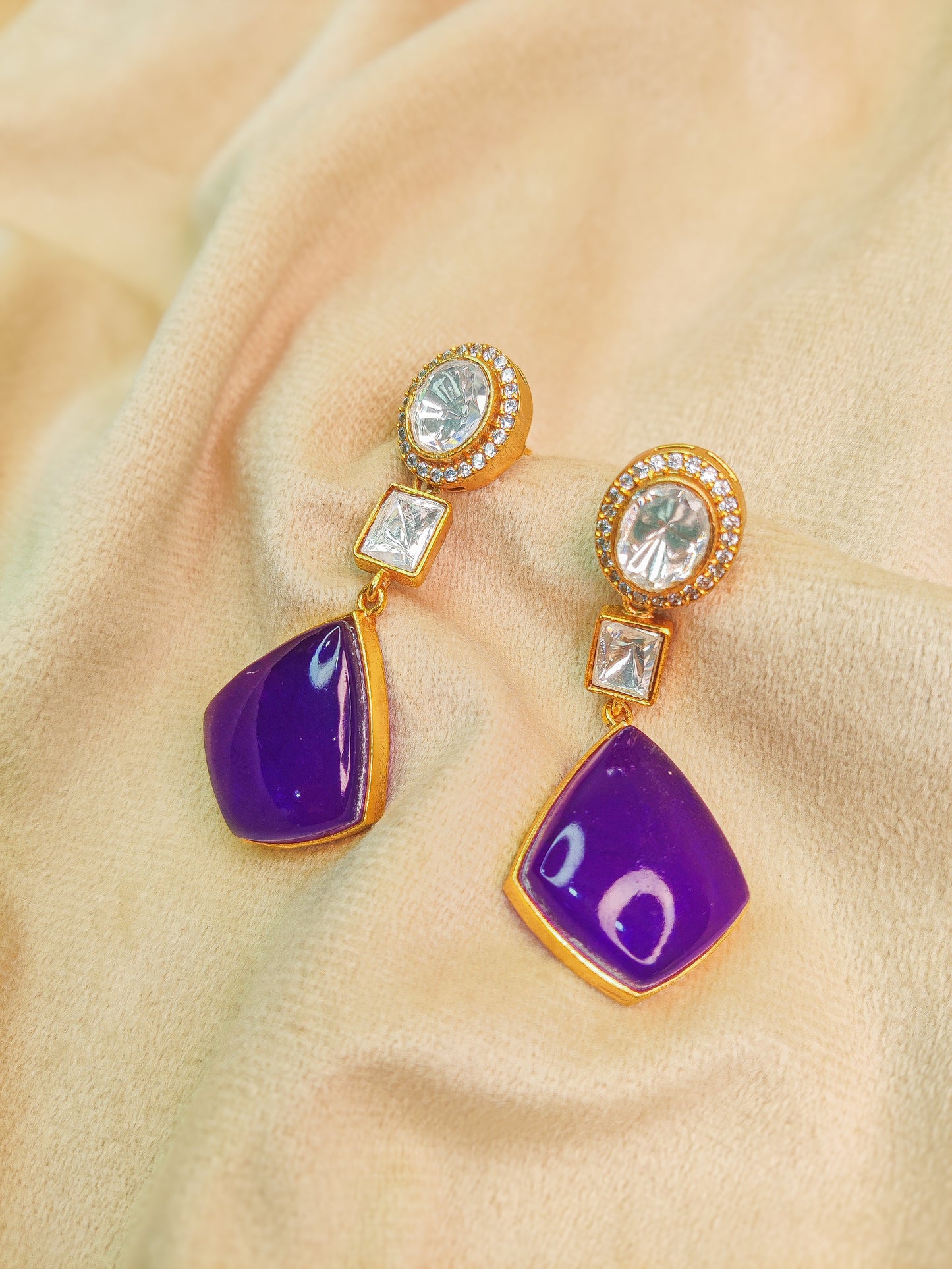 Doublet with Polki Earrings