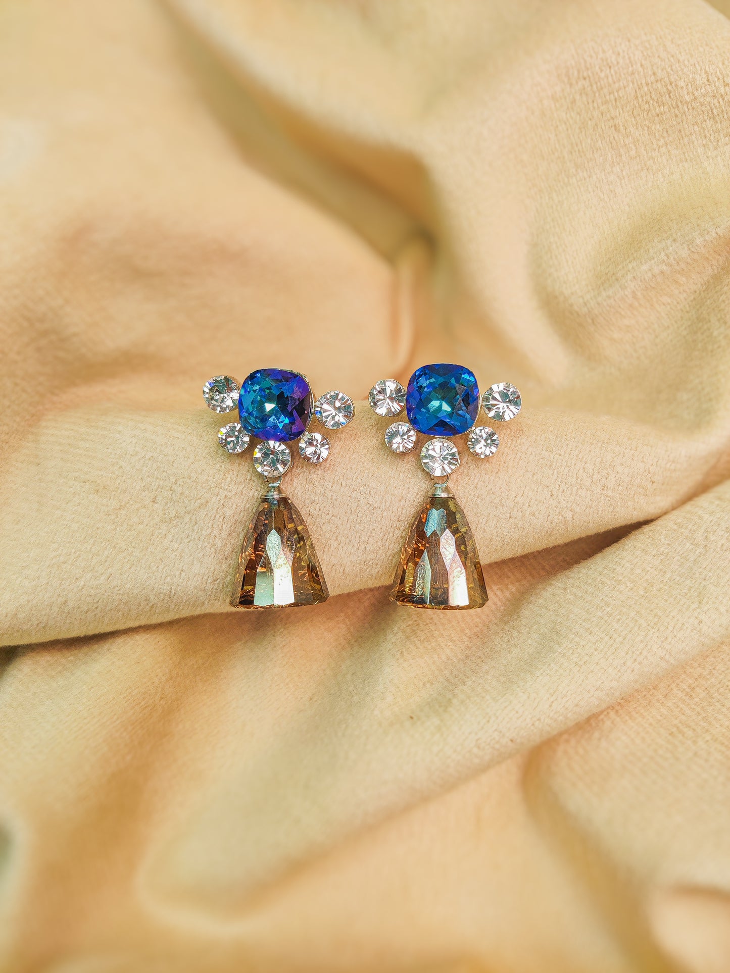 Korean Doublet Stone Earrings