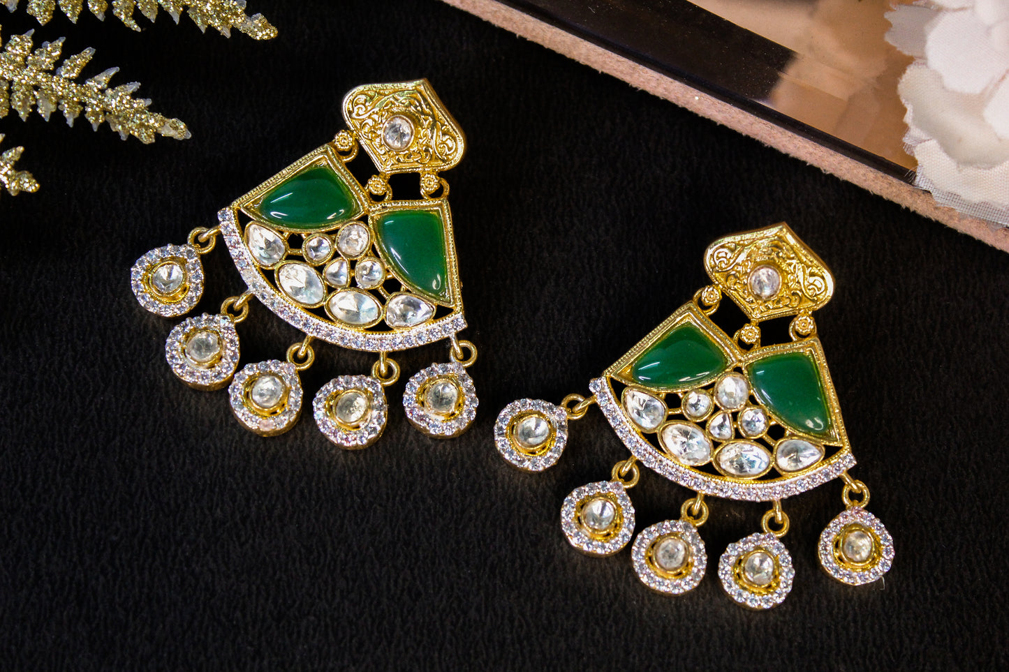 Naira Kundan Long Earrings