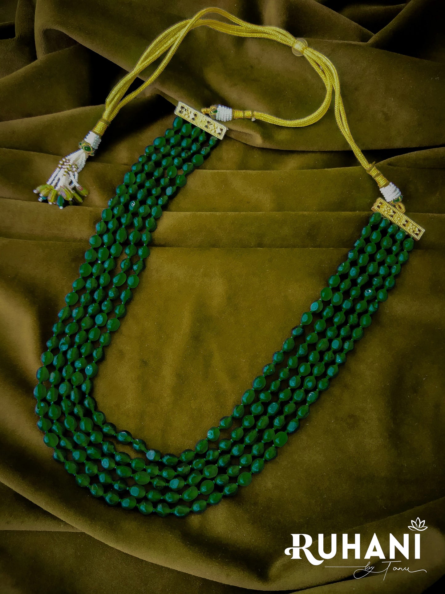 5 Layered Semi Precious Unisex Statement Neckpiece