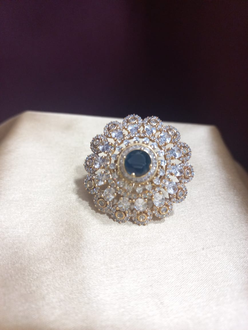 Aishwarya Blue Stone AD Ring