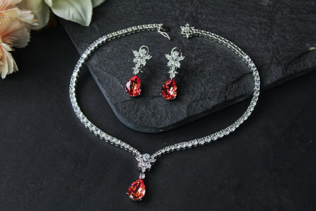 Diamond Stone Necklace