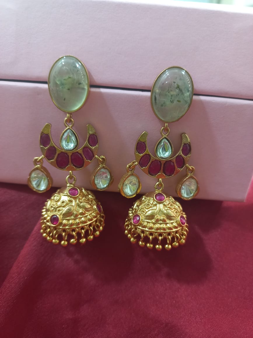 Traditional Polki Jhumkis