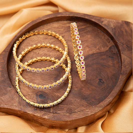 Ekiya American Diamond Ruby Bangle