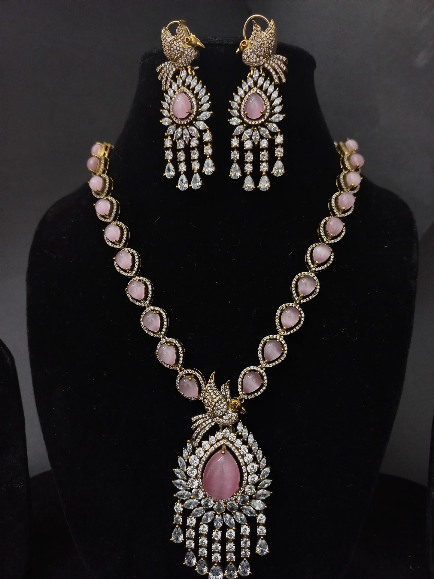 Moissanite Necklace with American Diamonds