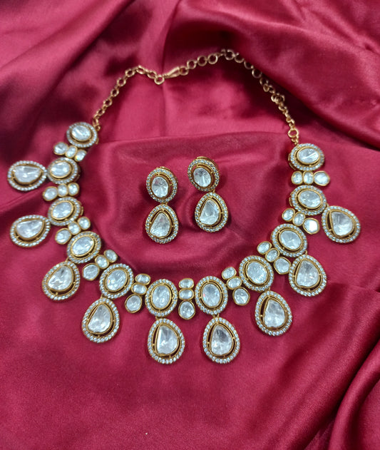 Moissanite Polki Necklace