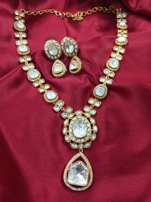 Moissanite Polki Necklace