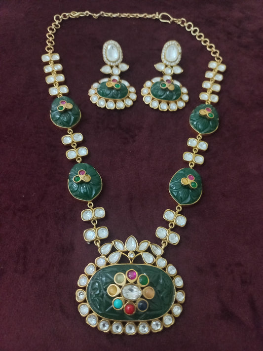 Moissanite Necklace with Doublet Stones