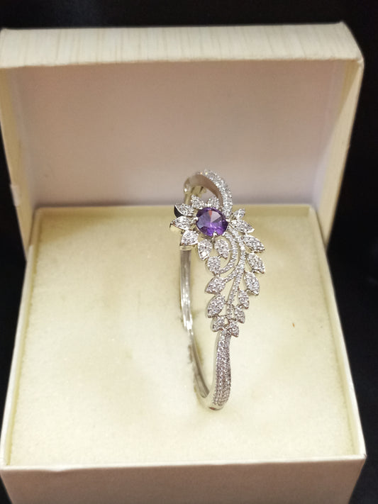 Flower Design American Diamond Bracelet