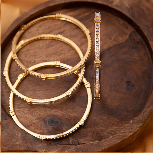 Rajata American Diamond Bangles