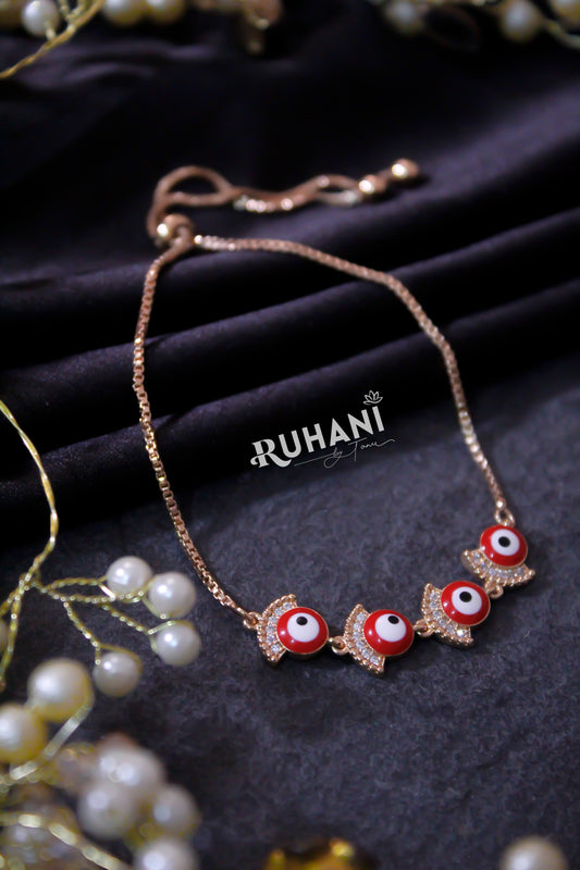 Rose Gold Evil-Eye Bracelet