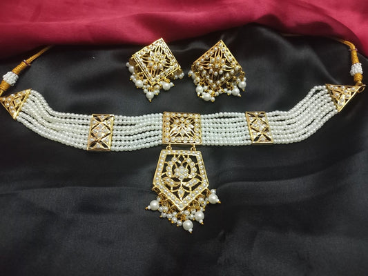 Jadau with Pearls Choker