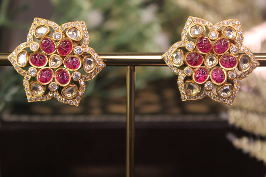 Kashvi Kundan Flower Stud