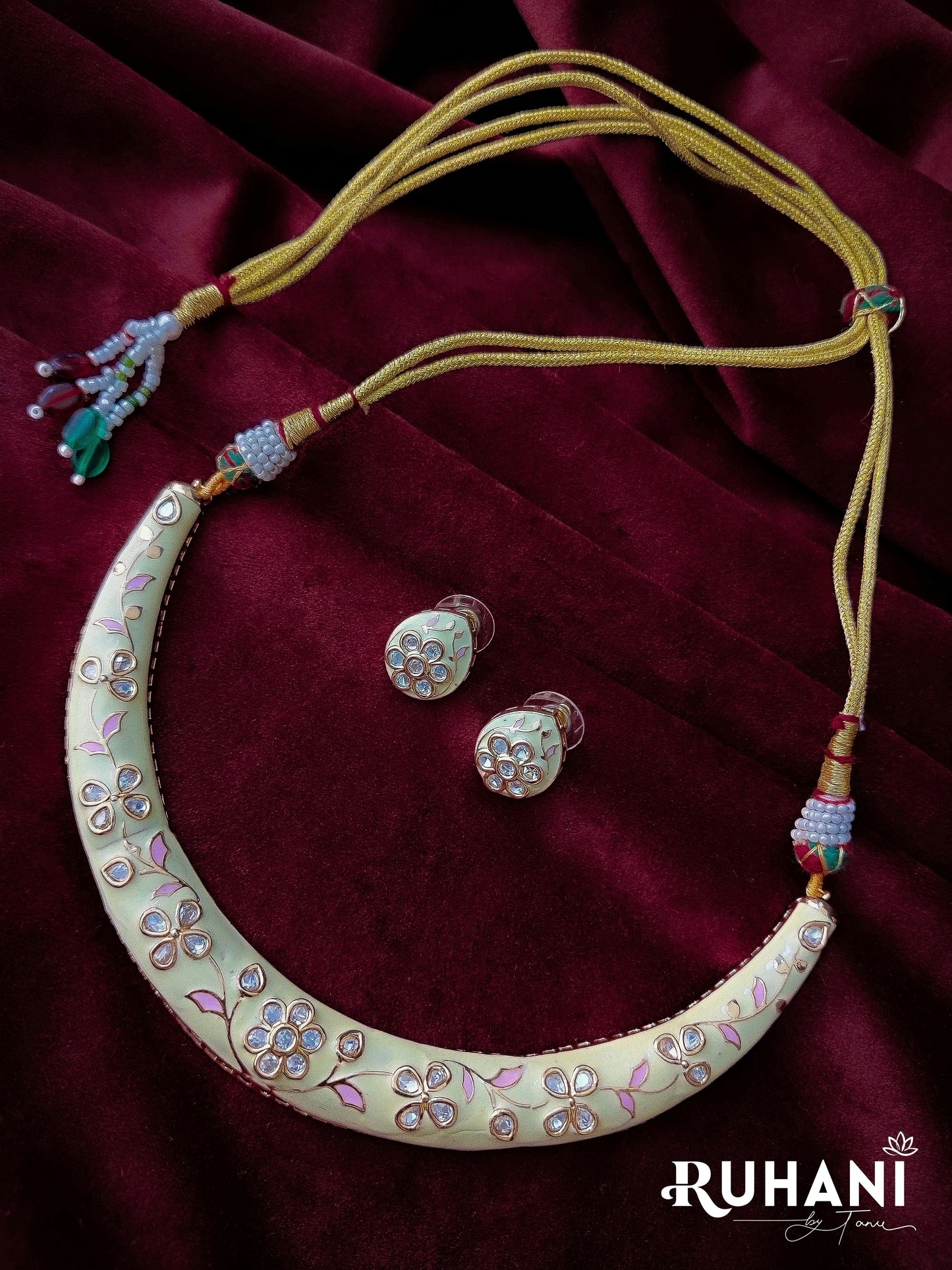 Meenakari Hasli  Necklace