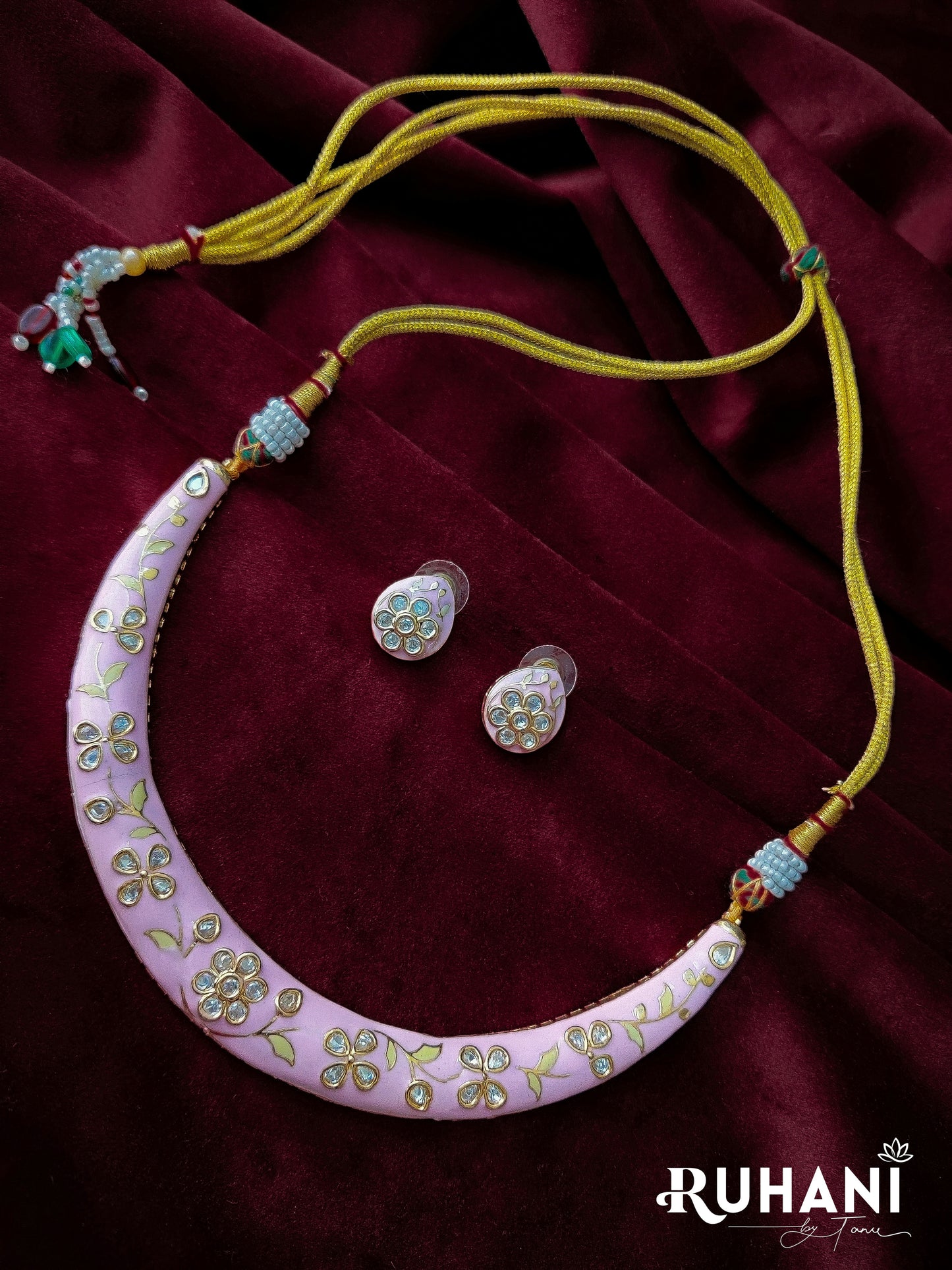 Meenakari Hasli  Necklace