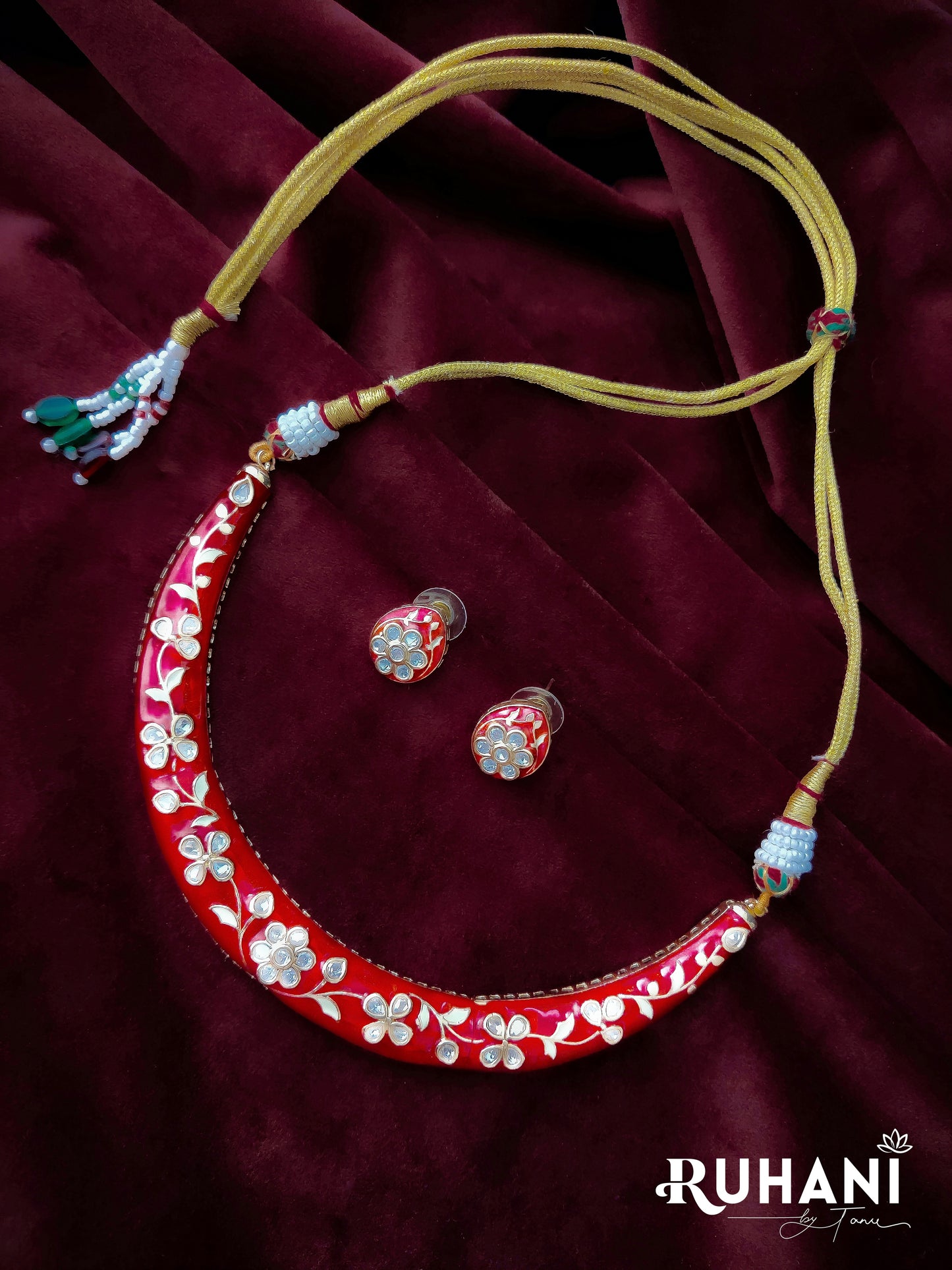 Meenakari Hasli  Necklace