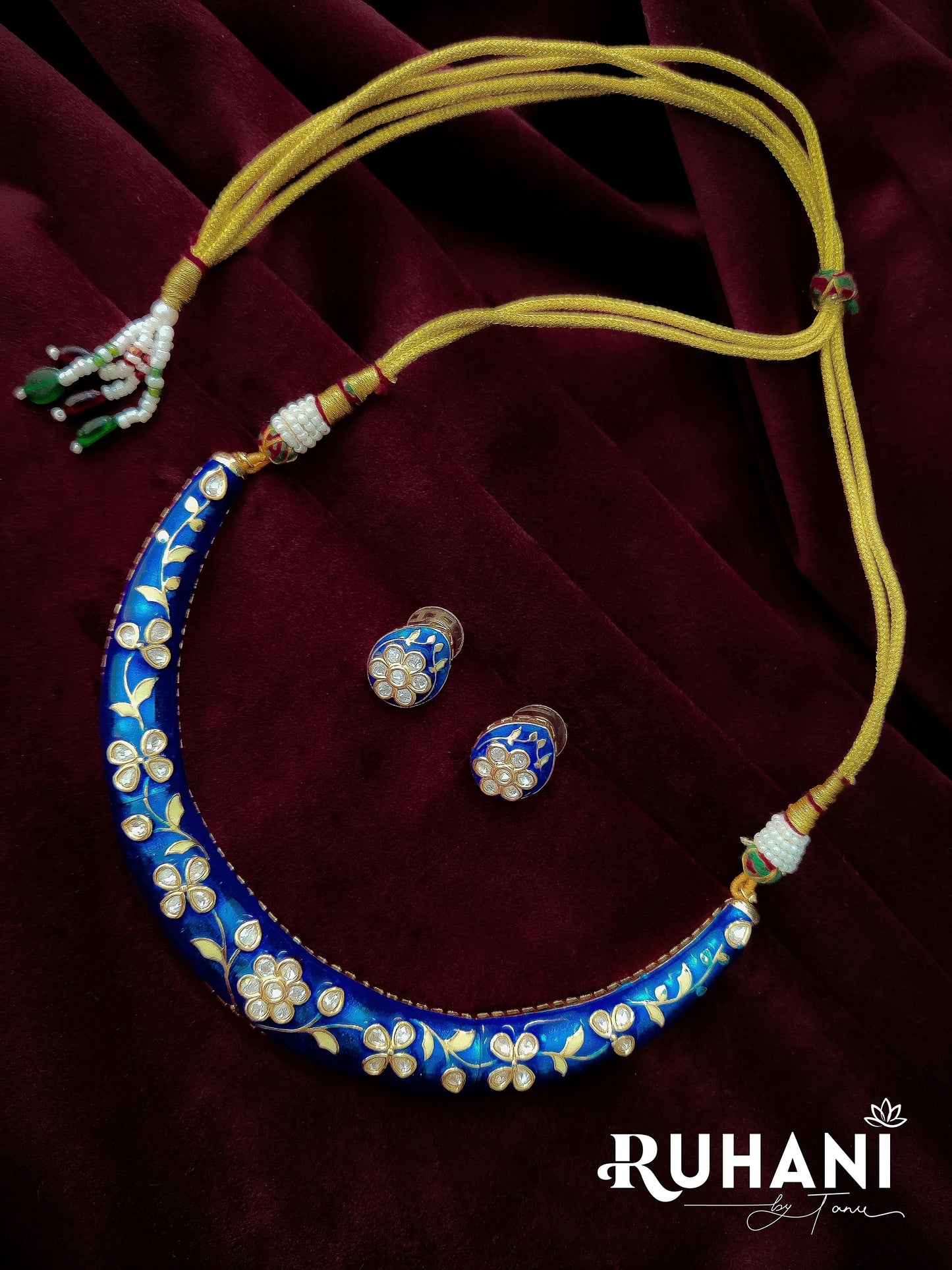 Meenakari Hasli  Necklace