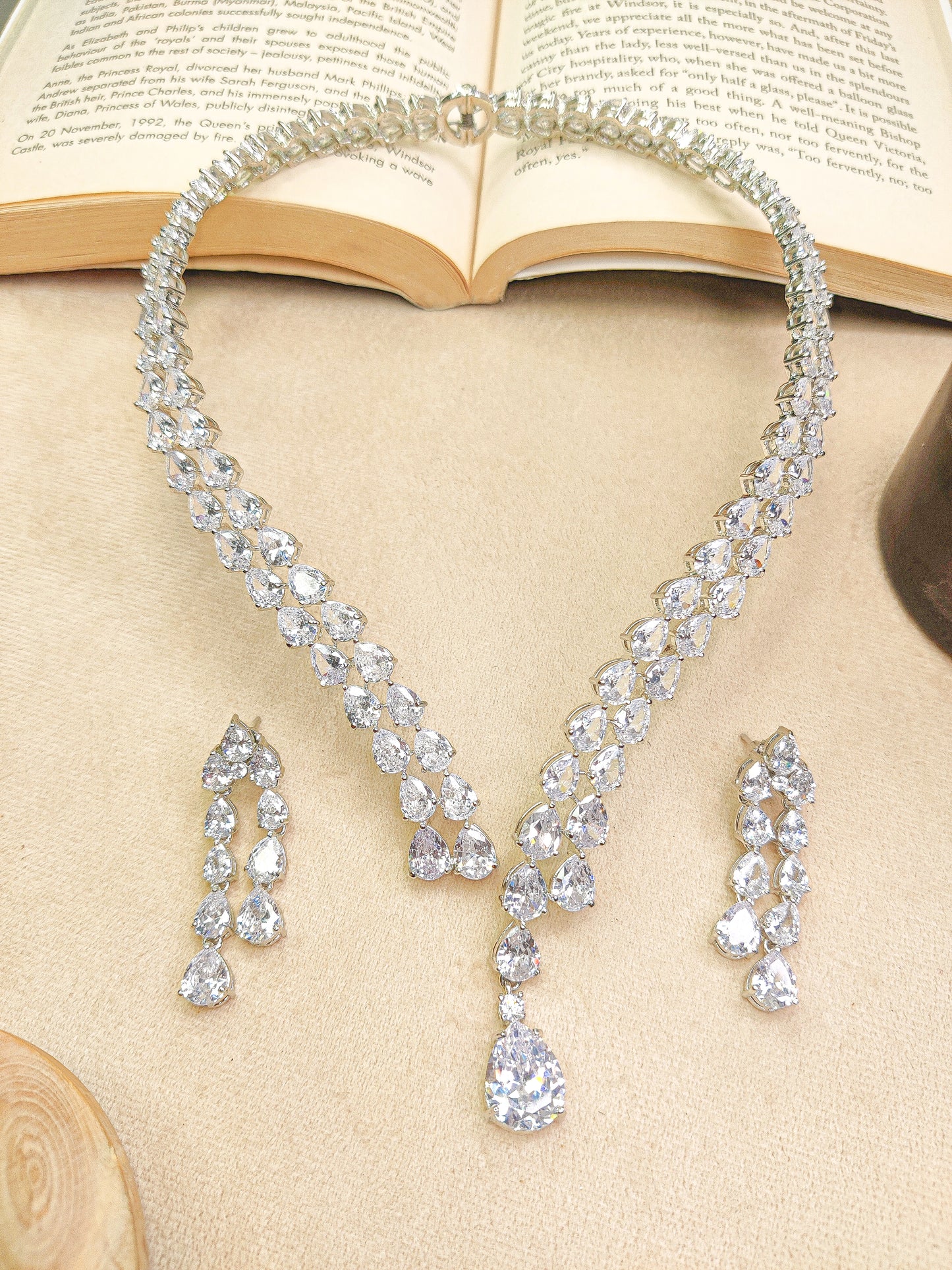 American Diamond Necklace Set