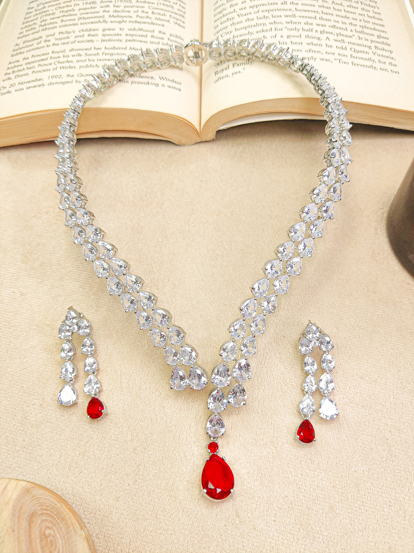 American Diamond Necklace Set