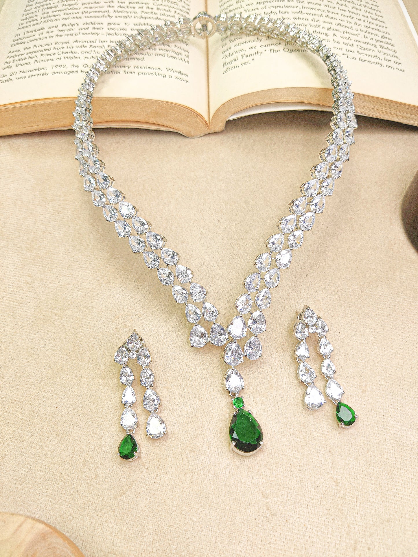 American Diamond Necklace Set