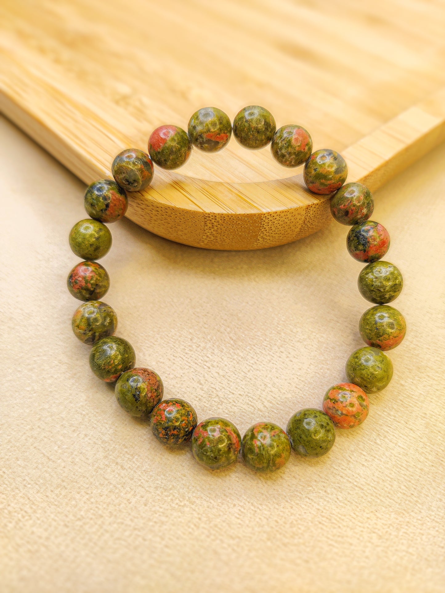 Unakite Gem Stone Bracelet