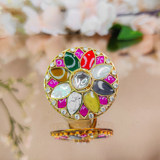 Aanya Multicolor AD Ring