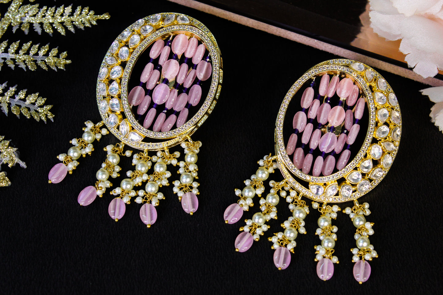 Alia Kundan Long Earrings