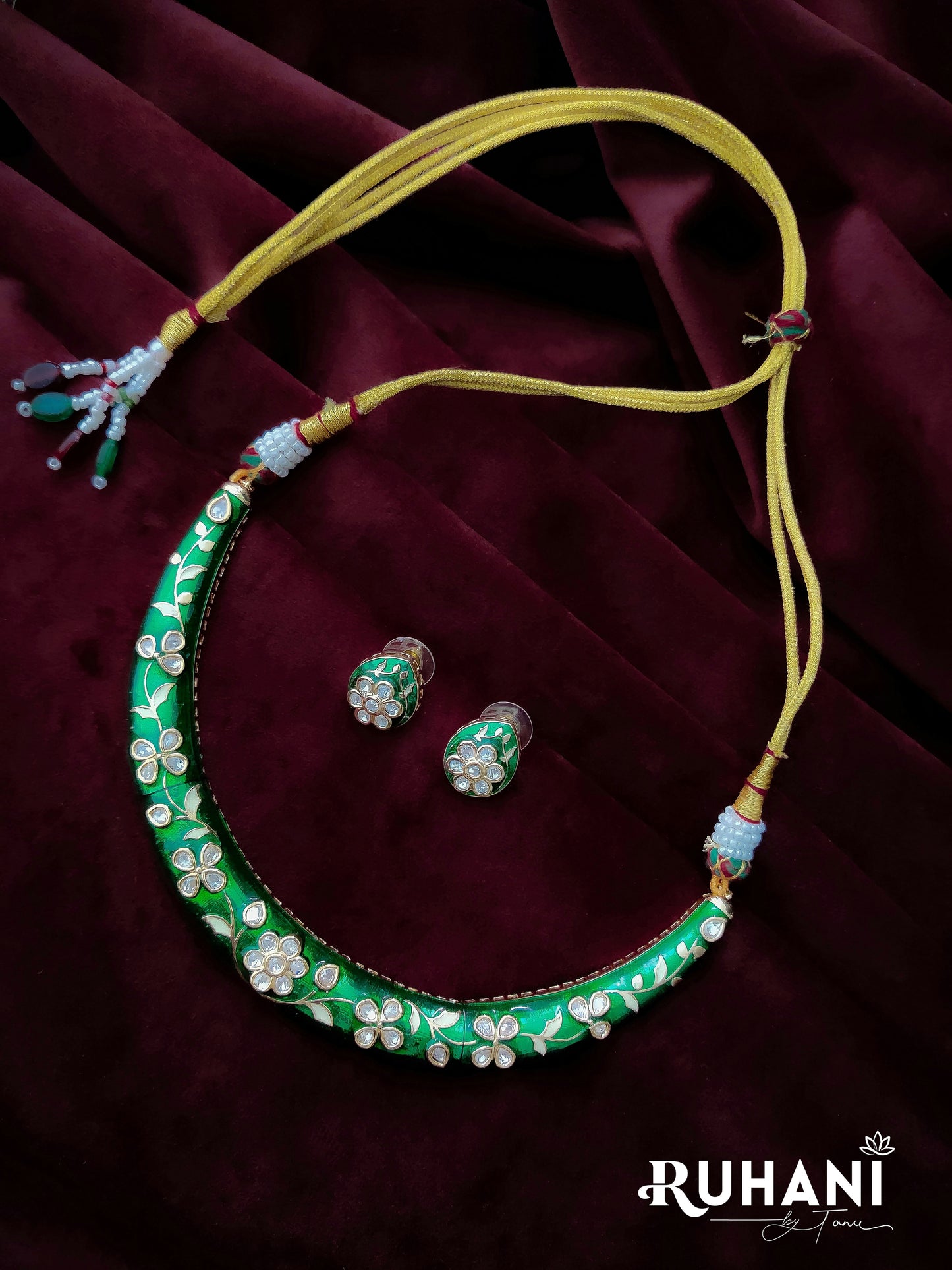 Meenakari Hasli  Necklace