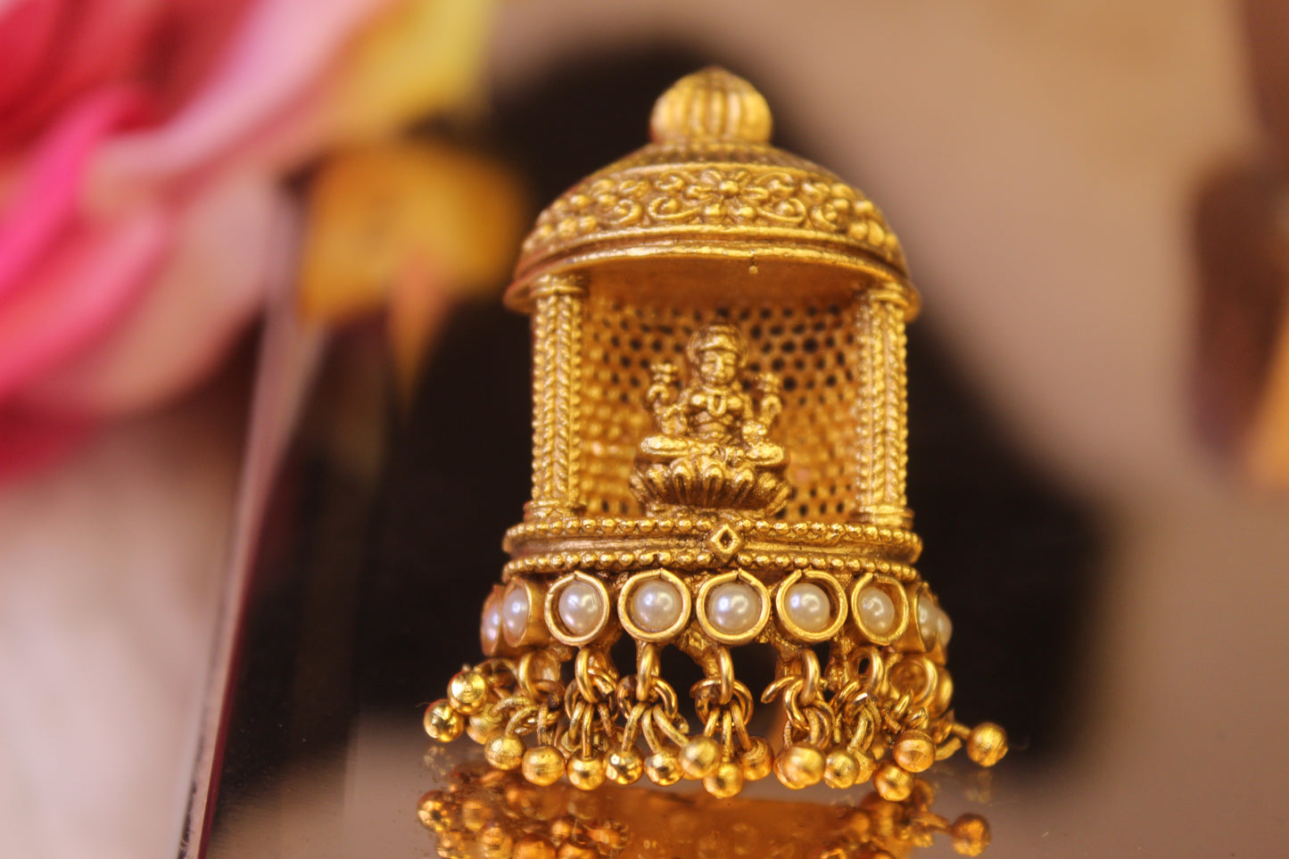 Lakshmi-themed Temple Ring