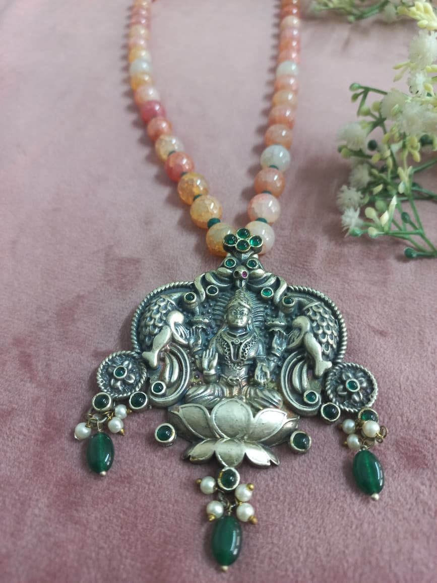 Lakshmi ji Inspired Oxidised Neckpiece